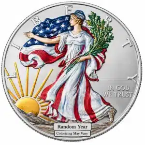 1 OZ AMERICAN SILVER EAGLE COLORIZED