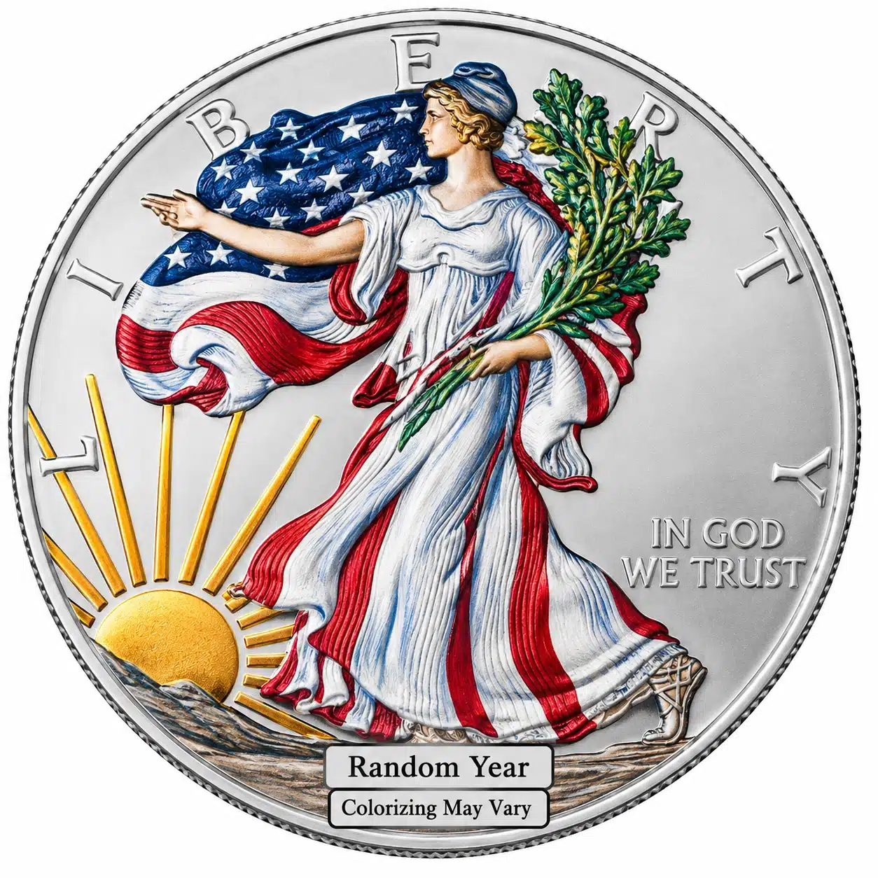1 OZ AMERICAN SILVER EAGLE COLORIZED