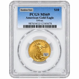 1/4 OZ AMERICAN GOLD EAGLE PCGS69