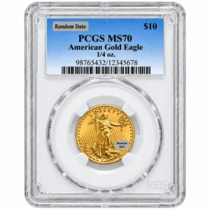 1/4 OZ AMERICAN GOLD EAGLE PCGS70