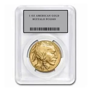 1 OZ AMERICAN GOLD BUFFALO PCGS69