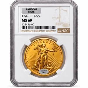 1 OZ AMERICAN GOLD EAGLE NGC69