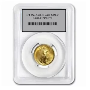 1/4 OZ AMERICAN GOLD EAGLE PCGS70