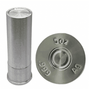 5 OZ SILVER BULLET SHOTGUN SHELL REPLICA