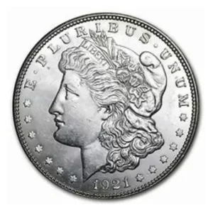1921 $1 SILVER MORGAN D BU