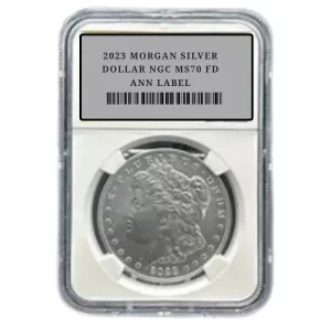 2023 MORGAN SILVER DOLLAR NGC MS70 FD ANN LABEL