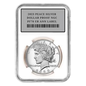 2023 PEACE SILVER DOLLAR PROOF NGC PF70 ER ANN LABEL