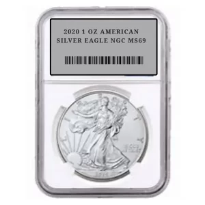 2020 1 OZ AMERICAN SILVER EAGLE NGC MS69