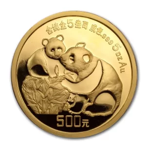 5 OZ CHINESE GOLD PANDA