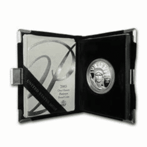 1 OZ AMERICAN PLATINUM EAGLE PROOF WITH ORIGINAL BOX AND PAPERS