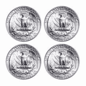 90% AMERICAN SILVER COINS – QUARTERS – BU