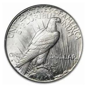 1926 US SILVER PEACE DOLLAR NGC BU FLAG LABEL
