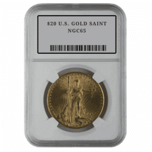 $20 U.S. GOLD SAINT NGC65