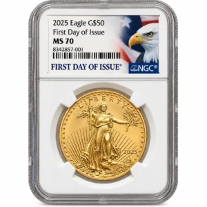 2025 1 OZ AMERICAN GOLD EAGLE NGC MS70 FIRST DAY