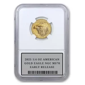 2025 1/4 OZ AMERICAN GOLD EAGLE NGC MS70 EARLY RELEASE