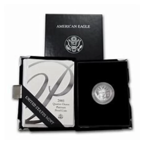 1/4 OZ AMERICAN PLATINUM EAGLE PROOF WITH ORIGINAL BOX AND PAPERS