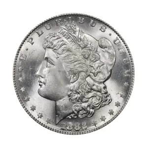 1882-S MORGAN SILVER DOLLAR NGC BU G.T. MORGAN LABEL