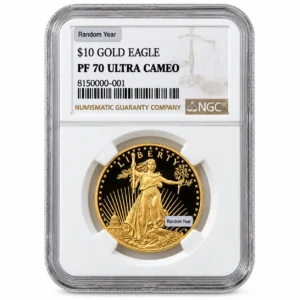 1/4 OZ AMERICAN GOLD EAGLE NGC70 PROOF