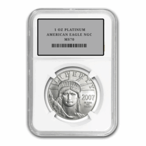 1 OZ PLATINUM AMERICAN EAGLE NGC MS70
