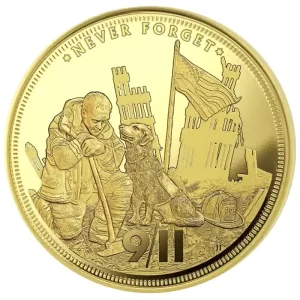 .125 OZ GOLD 9-11 NEVER FORGET MEMORIAL