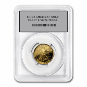 1/4 OZ AMERICAN GOLD EAGLE PCGS70 PROOF