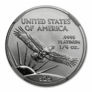 1/4 OZ AMERICAN PLATINUM EAGLE NGC MS70