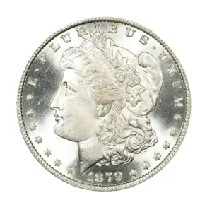 1879 AMERICAN SILVER MORGAN DOLLAR BU