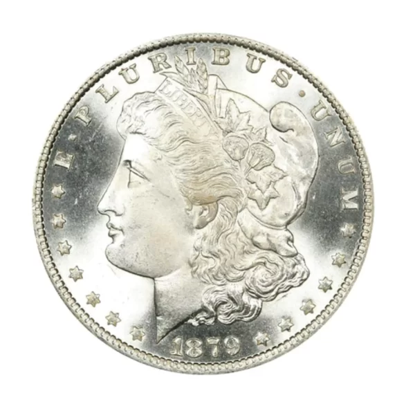 1879 AMERICAN SILVER MORGAN DOLLAR BU