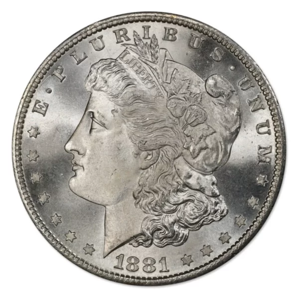 1881 AMERICAN SILVER MORGAN DOLLAR BU