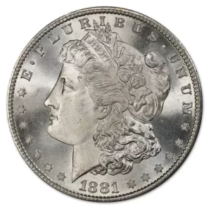 1881 AMERICAN SILVER MORGAN DOLLAR MORGAN O BU