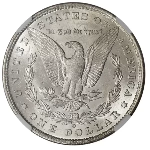 1884 MORGAN SILVER DOLLAR NGC BU G.T. MORGAN LABEL