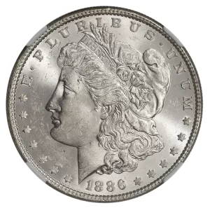 1886 $1 U.S. SILVER MORGAN BU