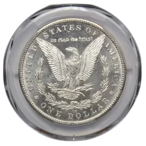 1890 MORGAN SILVER DOLLAR NGC BU G.T. MORGAN LABEL