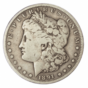 1891 MORGAN SILVER DOLLAR NGC BU G.T. MORGAN LABEL