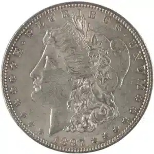 1897 $1 U.S. SILVER MORGAN BU
