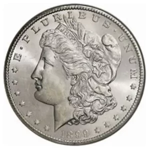1899-O MORGAN SILVER DOLLAR NGC BU G.T. MORGAN LABEL