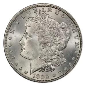 1902-O MORGAN SILVER DOLLAR NGC BU G.T. MORGAN LABEL