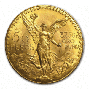1928 MEXICO 50 PESO GOLD COIN