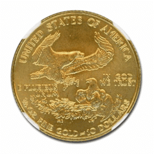 1986 1/4 OZ AMERICAN GOLD EAGLE NGC69
