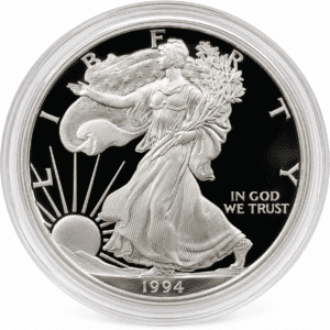 1994 1 OZ AMERICAN SILVER EAGLE PROOF