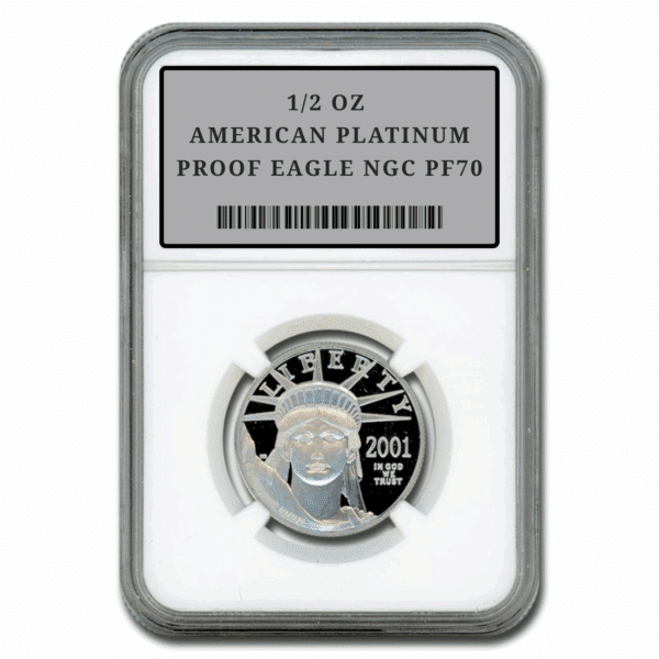 1/2 OZ AMERICAN PLATINUM PROOF EAGLE NGC PF70
