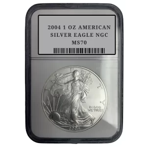 2004 1 OZ AMERICAN SILVER EAGLE NGC MS70