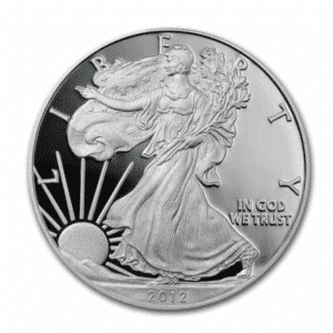 2012 1 OZ AMERICAN SILVER EAGLE W MARK