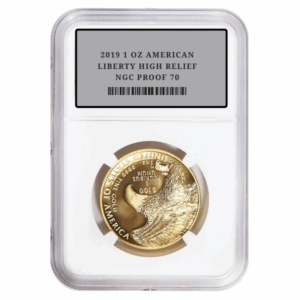 2019 1 OZ AMERICAN LIBERTY HIGH RELIEF NGC PROOF 70