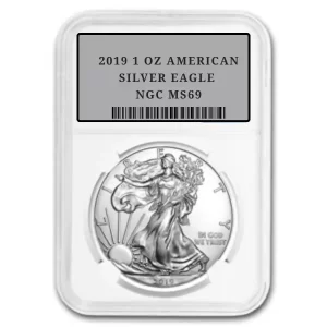 2019 1 OZ AMERICAN SILVER EAGLE NGC MS69