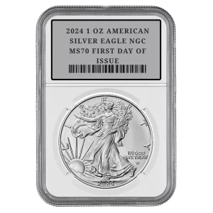 2024 1 OZ AMERICAN SILVER EAGLE NGC MS70 FIRST DAY OF ISSUE