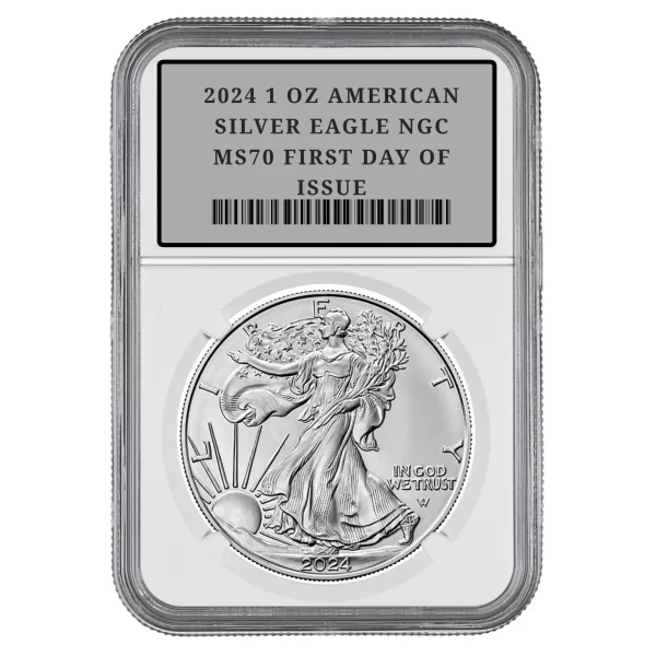 2024 1 OZ AMERICAN SILVER EAGLE NGC MS70 FIRST DAY OF ISSUE