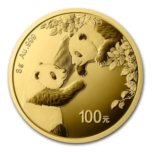 8 GRAM CHINESE GOLD PANDA NO PLASTIC