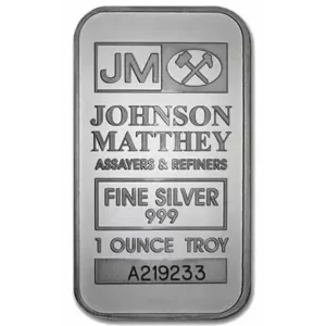 1 OZ SILVER BAR JOHNSON MATTHEY
