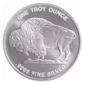 1 OZ SILVER ROUND BUFFALO SILVERTOWNE